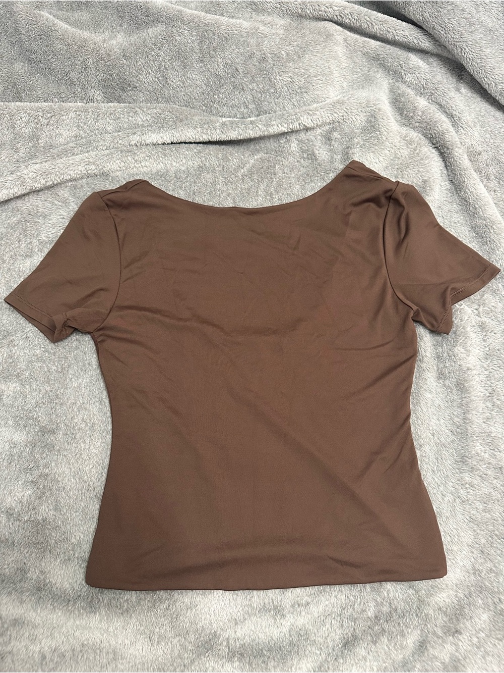 Etro Chocolate Brown Scoop Neck Short Sleeve Top